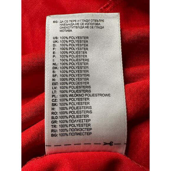 Adidas: Red Black and White Athletic Dri-fit Tee - Picture 8 of 9